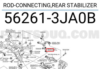 Nissan 562613JA0B ROD-CONNECTING,REAR STABILIZER