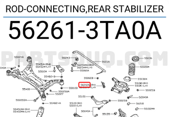 Nissan 562613TA0A ROD-CONNECTING,REAR STABILIZER
