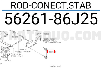 Nissan 5626186J25 ROD-CONECT,STAB