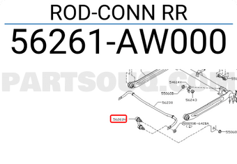 Nissan 56261AW000 ROD-CONN RR