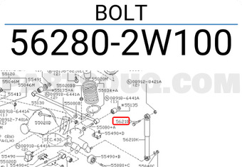 Nissan 562802W100 BOLT
