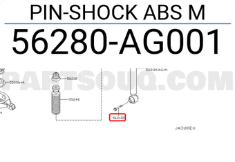 Nissan 56280AG001 PIN-SHOCK ABS M
