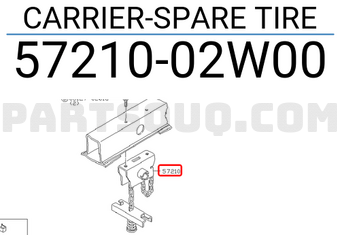 Nissan 5721002W00 CARRIER-SPARE TIRE