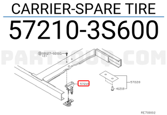Nissan 572103S600 CARRIER-SPARE TIRE