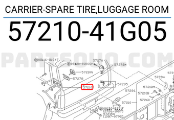 Nissan 5721041G05 CARRIER-SPARE TIRE,LUGGAGE ROOM