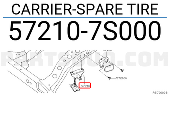 Nissan 572107S000 CARRIER-SPARE TIRE