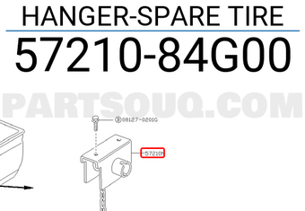 Nissan 5721084G00 HANGER-SPARE TIRE