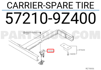 Nissan 572109Z400 CARRIER-SPARE TIRE