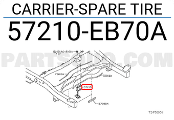 Nissan 57210EB70A CARRIER-SPARE TIRE