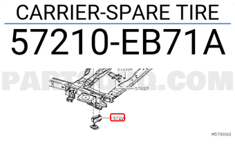 Nissan 57210EB71A CARRIER-SPARE TIRE