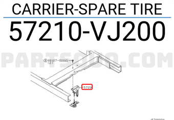 Nissan 57210VJ200 CARRIER-SPARE TIRE