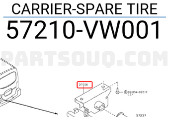 Nissan 57210VW001 CARRIER-SPARE TIRE