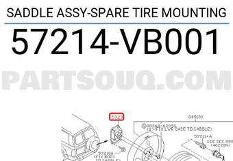 Nissan 57214VB001 SADDLE ASSY-SPARE TIRE MOUNTING