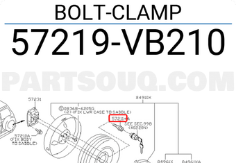 Nissan 57219VB210 BOLT-CLAMP