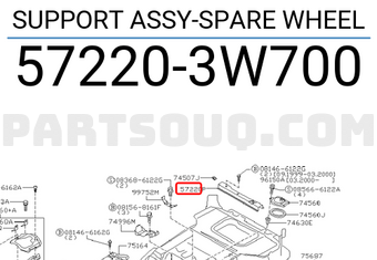 Nissan 572203W700 SUPPORT ASSY-SPARE WHEEL