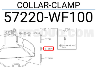 Nissan 57220WF100 COLLAR-CLAMP