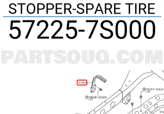 Nissan 572257S000 STOPPER-SPARE TIRE