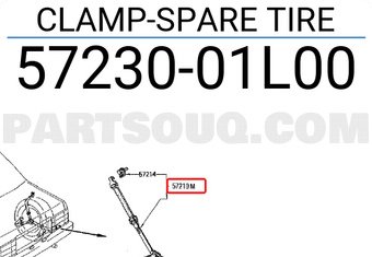 Nissan 5723001L00 CLAMP-SPARE TIRE