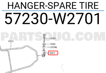Nissan 57230W2701 HANGER-SPARE TIRE
