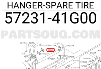 Nissan 5723141G00 HANGER-SPARE TIRE