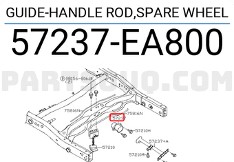 Nissan 57237EA800 GUIDE-HANDLE ROD,SPARE WHEEL