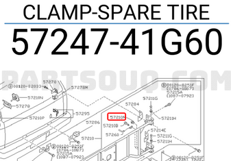 Nissan 5724741G60 CLAMP-SPARE TIRE