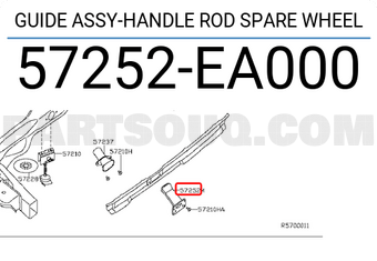 Nissan 57252EA000 GUIDE ASSY-HANDLE ROD SPARE WHEEL