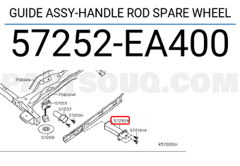 Nissan 57252EA400 GUIDE ASSY-HANDLE ROD SPARE WHEEL