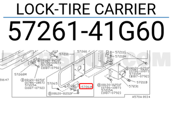 Nissan 5726141G60 LOCK-TIRE CARRIER