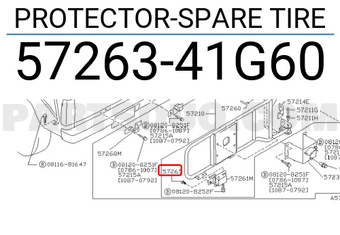 Nissan 5726341G60 PROTECTOR-SPARE TIRE
