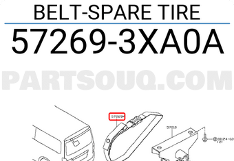 Nissan 572693XA0A BELT-SPARE TIRE