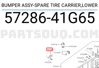 Nissan 5728641G65 BUMPER ASSY-SPARE TIRE CARRIER,LOWER