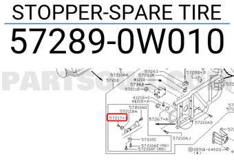 Nissan 572890W010 STOPPER-SPARE TIRE