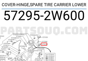 Nissan 572952W600 COVER-HINGE,SPARE TIRE CARRIER LOWER