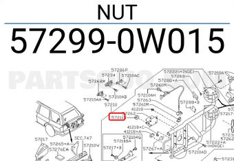 Nissan 572990W015 NUT