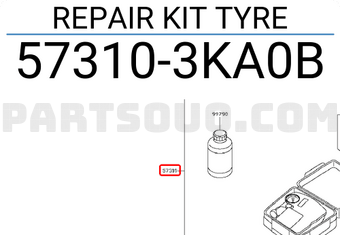 Nissan 573103KA0B REPAIR KIT TYRE