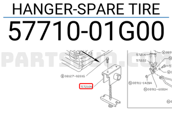 Nissan 5771001G00 HANGER-SPARE TIRE