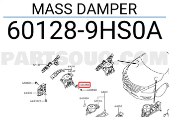 Nissan 601289HS0A MASS DAMPER