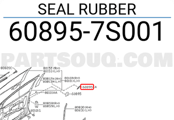 Nissan 608957S001 SEAL RUBBER