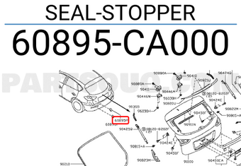 Nissan 60895CA000 SEAL-STOPPER