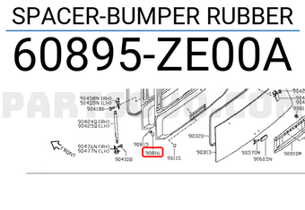 Nissan 60895ZE00A SPACER-BUMPER RUBBER