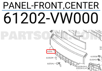 Nissan 61202VW000 PANEL-FRONT,CENTER