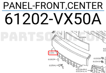 Nissan 61202VX50A PANEL-FRONT,CENTER