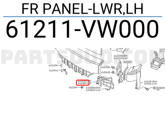 Nissan 61211VW000 FR PANEL-LWR,LH