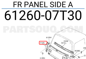 Nissan 6126007T30 FR PANEL SIDE A