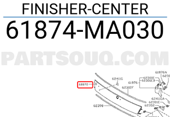 Nissan 61874MA030 FINISHER-CENTER