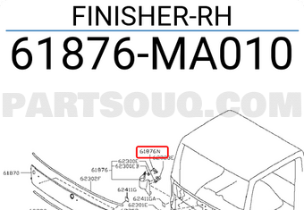 Nissan 61876MA010 FINISHER-RH