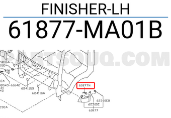 Nissan 61877MA01B FINISHER-LH
