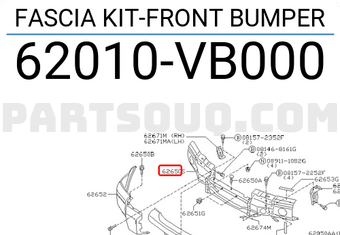 Nissan 62010VB000 FASCIA KIT-FRONT BUMPER