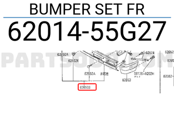 Nissan 6201455G27 BUMPER SET FR